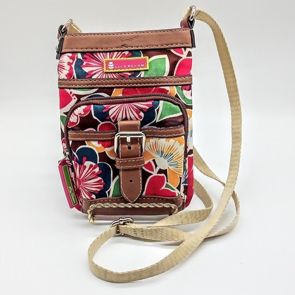 Lily Bloom Small Multicolor Floral Crossbody Bag